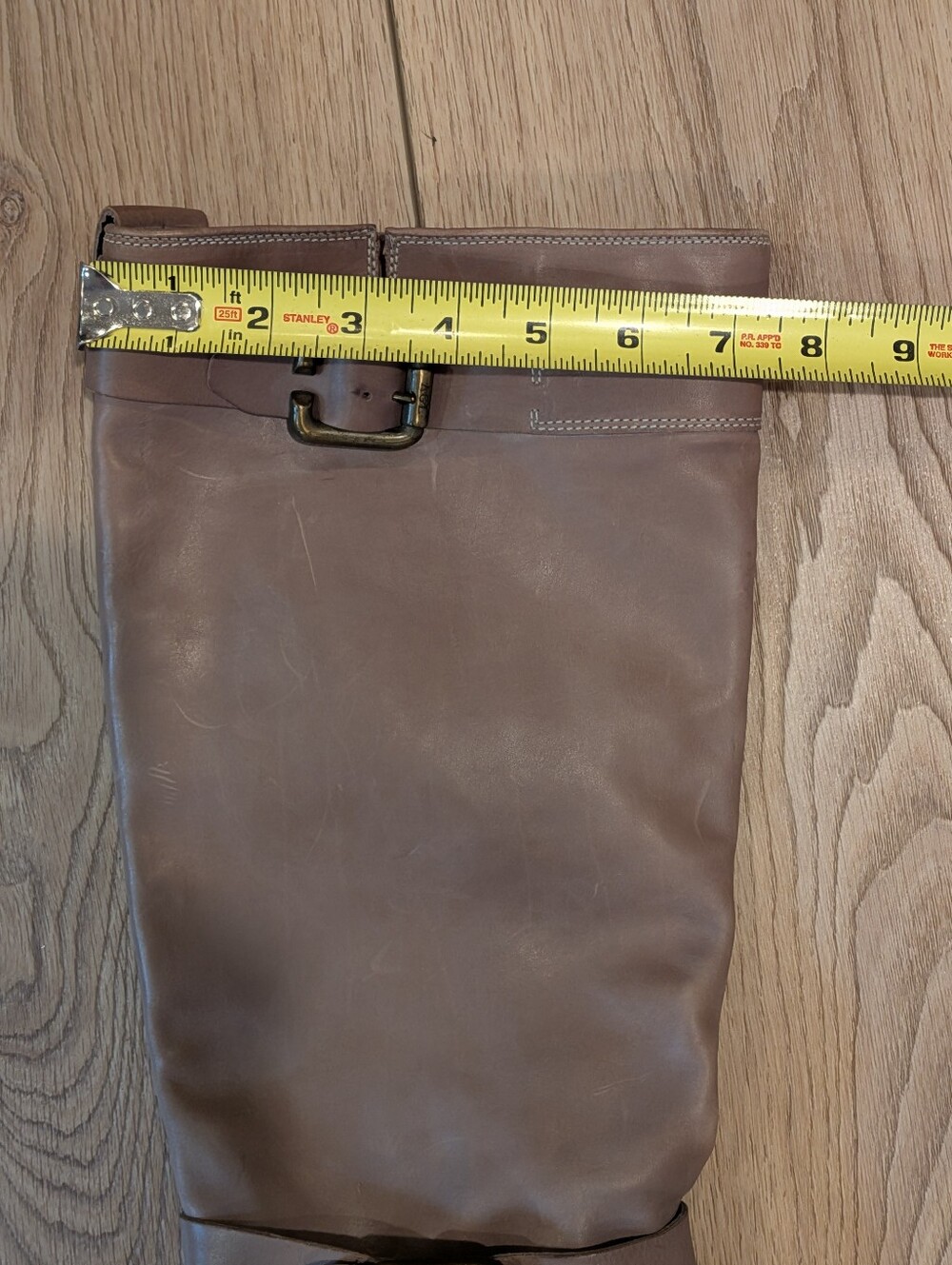 AGL Attilio Giusti Leombruni Leather Knee High Buckle Boots Italy size 38/US 7.5 - Picture 4 of 11